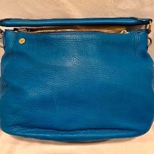 J.Crew Brand New (NWT) Woman's Leather Shoulder Bag Aqua Blue